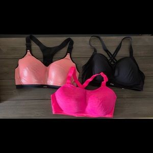 Set of 3 Victoria’s Secret Sports Bras Size 36D